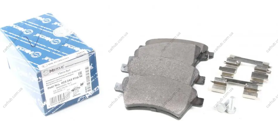 Колодки гальмівні (передні) Fiat Sedici/Suzuki SX4 06- MEYLE 025 243 9116/W (фото 1)