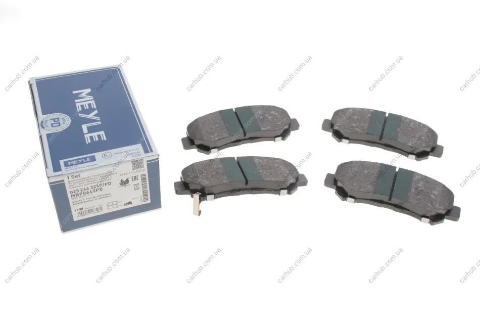 Колодки гальмівні (передні) Nissan Qashqai/X-Trail 07- (Akebono) MEYLE 025 246 3217/PD (фото 1)