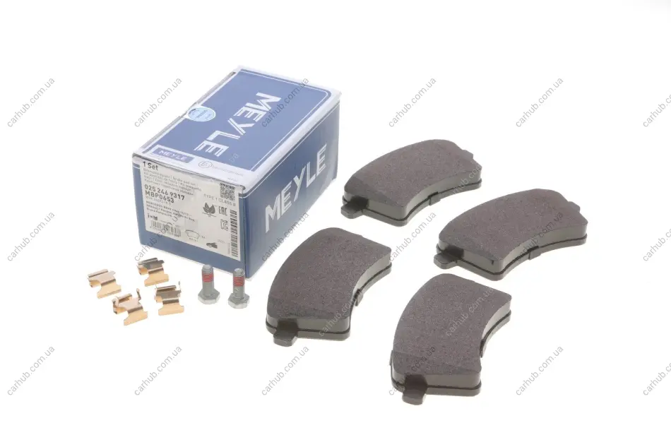 Колодки гальмівні (передні) Renault Kangoo 08- (131/62.3/17.5мм.) MEYLE 025 246 9317 (фото 1)
