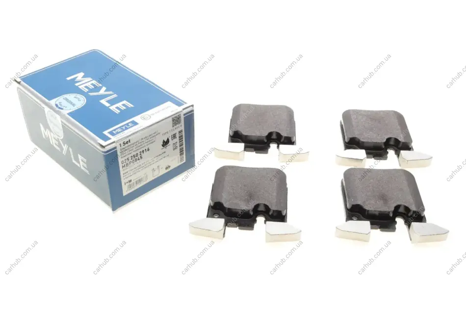 Колодки гальмівні (задні) BMW 1 (F20/F21)/ 3 (F30/F31/F34) 11- (Brembo) B37/B47/N13/N47/N55 MEYLE 025 250 2916 (фото 1)