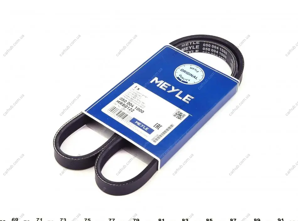 Ремінь генератора Mazda 323 89-04/ Mitsubishi Pajero II 94-99 (4PK1000) MEYLE 050 004 1000 (фото 1)