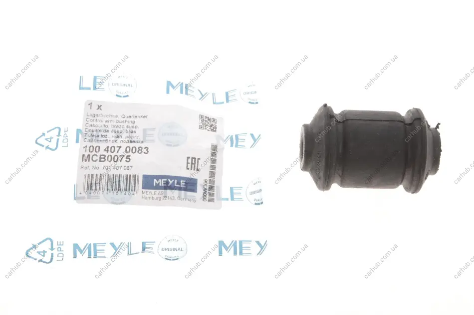 Сайлентблок важеля (переднього/зверху/ззаду) VW T4 MEYLE 100 407 0083 (фото 1)