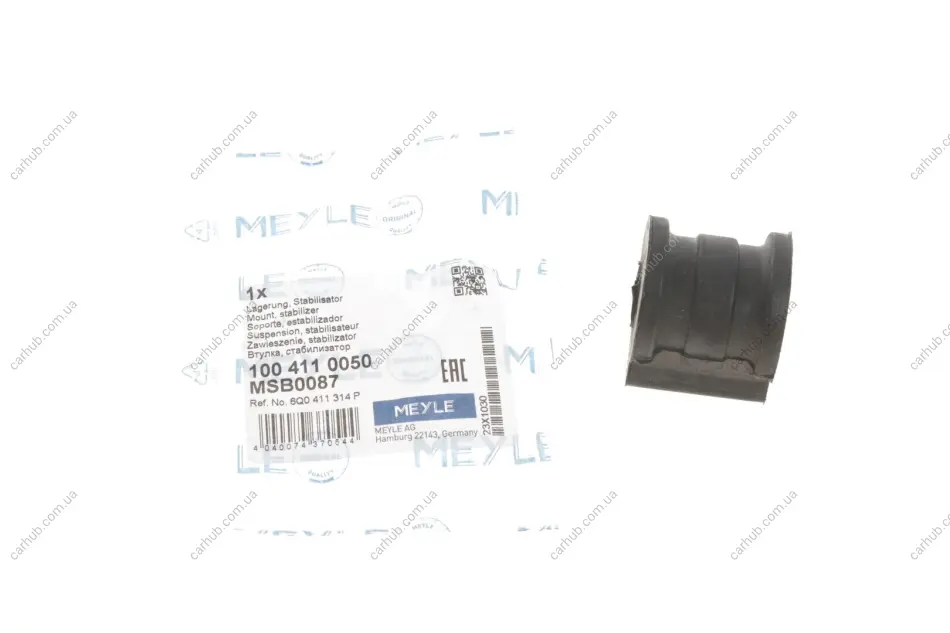 Втулка стабілізатора (переднього) VW Polo/Skoda Roomster/Fabia 99- (d=16mm) MEYLE 100 411 0050 (фото 1)