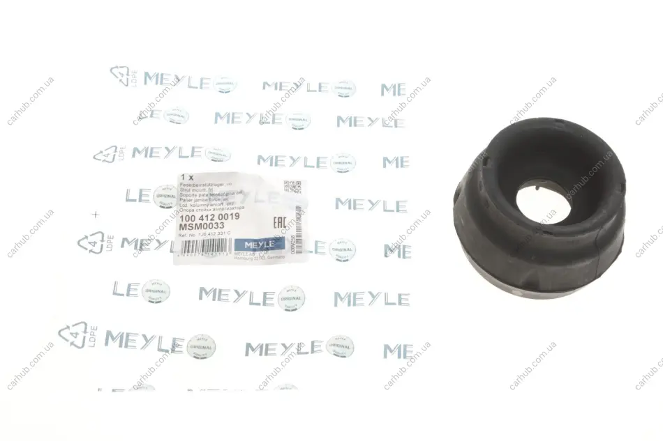 Подушка амортизатора (переднього) Audi A1/A3/Skoda Fabia/Octavia/Rapid/VW Bora/Golf IV 97- MEYLE 100 412 0019 (фото 1)