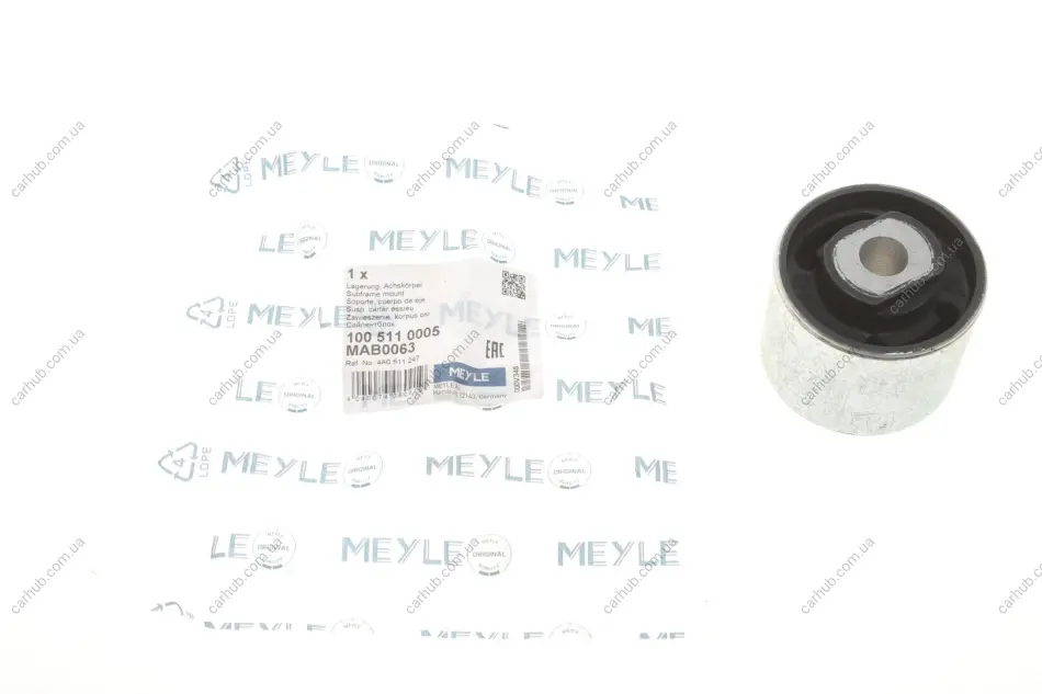 Сайлентблок балки (задньої) Audi 100/A6 94-97 MEYLE 100 511 0005 (фото 1)