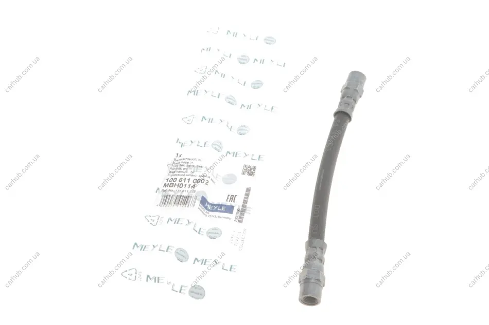 Шланг гальмівний (задній) Audi 80/VW Golf/Jetta/Passat/T4 74-03 (160mm) MEYLE 100 611 0002 (фото 1)