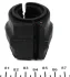 Втулка стабілізатора (переднього) Citroen Berlingo/Peugeot Partner 1.6 HDi 08- (d=24.5mm) MEYLE 11-14 615 0047 (фото 2)