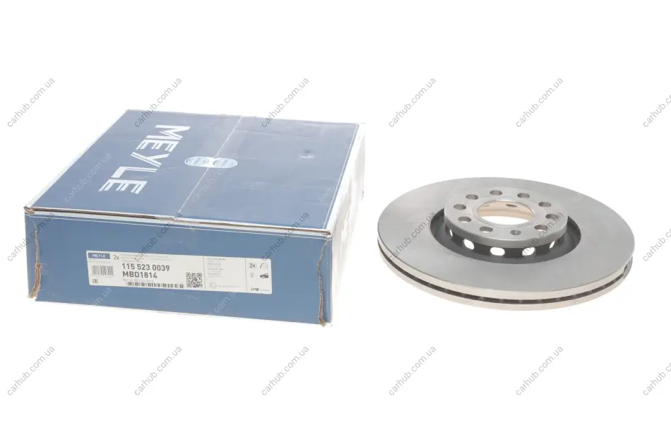 Диск гальмівний (передній) Audi A4/A6/VW Passat 00-09 (312х25) MEYLE 115 523 0039 (фото 1)