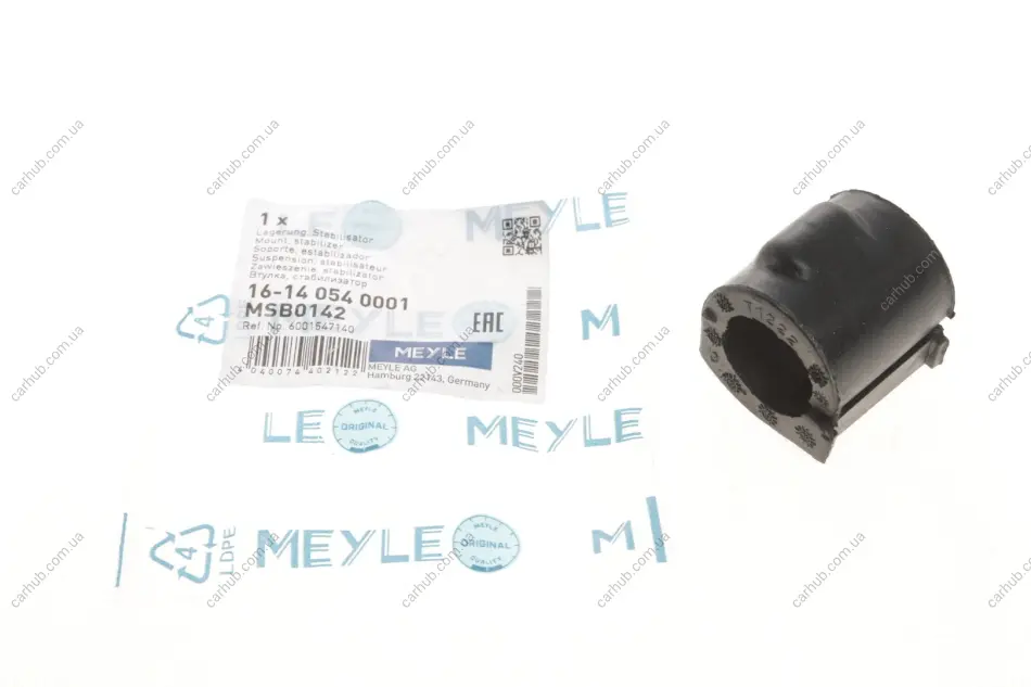Втулка стабілізатора (переднього/внутрішнього) Renault Logan/Sandero 04- (d=23.5mm) MEYLE 16-14 054 0001 (фото 1)