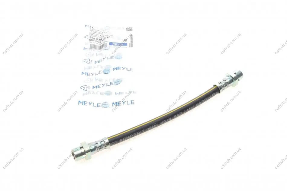 Шланг гальмівний (задній) BMW X5 (E70/F15/F85)/X6 (E71/E72/F16/F86) 06-19 (L) (L=228mm) N52/N55/N57 MEYLE 314 525 0018 (фото 1)