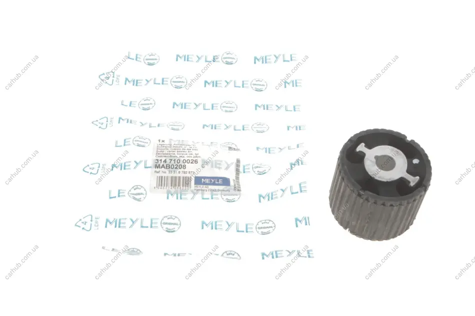 Сайлентблок балки (задньої/спереду) BMW 5 (F10/F11/F07)/6 (F12/F13)/7 (F01/F02/F03/F04) 08-18 MEYLE 314 710 0026 (фото 1)