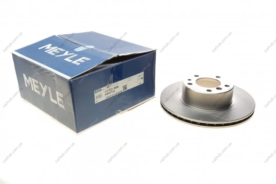 Диск гальмівний (передній) BMW 5 (E34) 2.0-3.5 87-97/7(E32) 3.0 i 82-94 (302x22) MEYLE 315 521 3008 (фото 1)