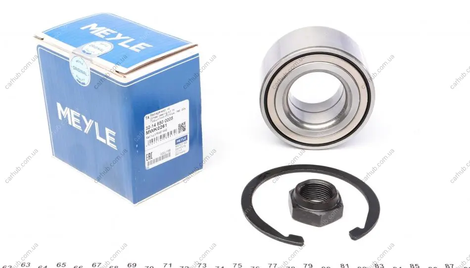 Підшипник маточини (передньої) Mitsubishi Outlander 03-06/Lancer 03-13 (40x80x40) MEYLE 32-14 650 0005 (фото 1)
