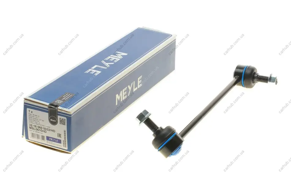 Стійка стабілізатора передн прав 273,5mm MITSUBISHI GRANDIS 2.0D/2.4 04.04-12.11 MEYLE 32-16 060 0032/HD (фото 1)