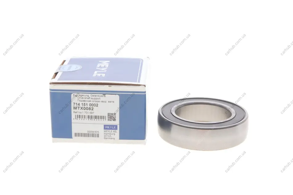 Підшипник підвісний Ford Focus/Fusion/Kuga I/Mondeo IV/Connect/Transit (45x75mm) 1.0-3.2D 97- MEYLE 714 151 0002 (фото 1)