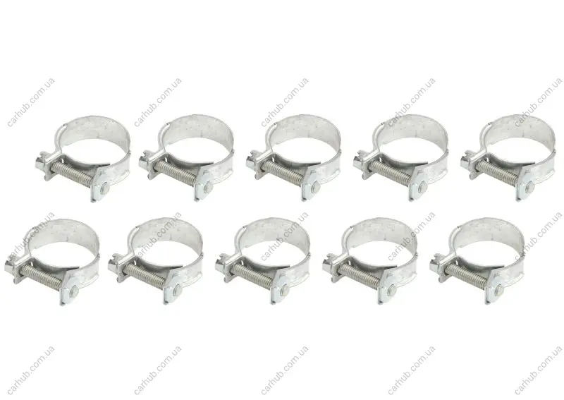 (EN) Screw band 52-03010632 комплектація 10шт, ширина 10 мм, максимальний діаметр 22мм, діаметр 20-22 мм, матеріал: гальванізований / (en) soft steel, вид сталі: W1 MIKALOR OSM 03010632 10SZT (фото 1)