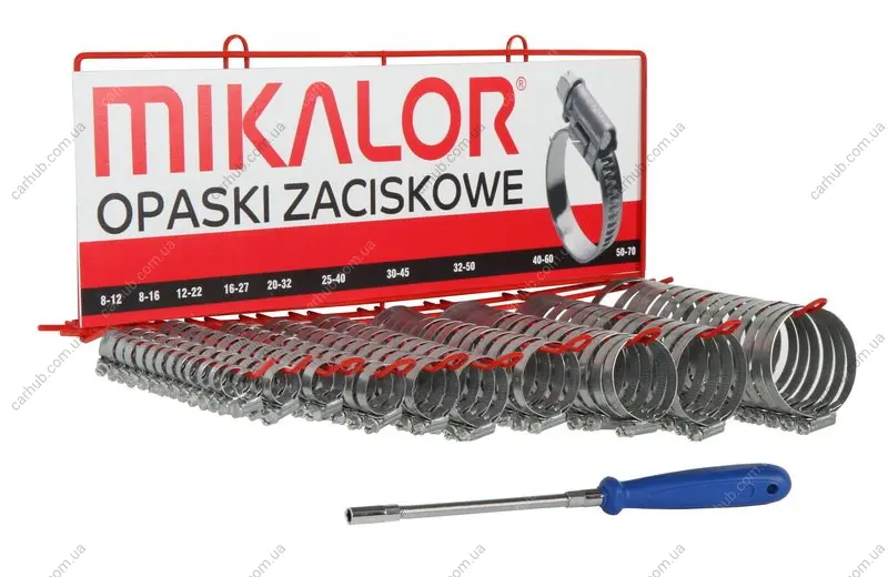 Кабельні стяжки 52-Z02, черв\'ячна 440шт, матеріал: сталь, вид сталі: W1 MIKALOR OSM 52-Z02 SET (фото 1)