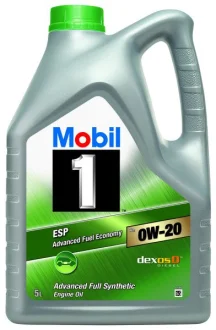 Моторна олива Mobil 1 (5L) 0W20 API SL SN DEXOS D MB 229.71 PORSCHE C20 VW 508.00 VW 509.00 MOBIL MOBIL 1 ESP 0W20 X2 5L