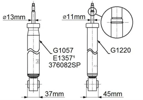 Амортизатор задн лів/прав SKODA OCTAVIA II VW GOLF V, JETTA III, JETTA IV, TOURAN 1.2-2.5 08.03-04.18 MONROE G1220