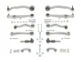 Комплект передніх важелів передн AUDI A4 B5, A6 C5 SKODA SUPERB I VW PASSAT B5, PASSAT B5.5 1.6-4.2 11.94-03.08 MOOG VO-RK-5001