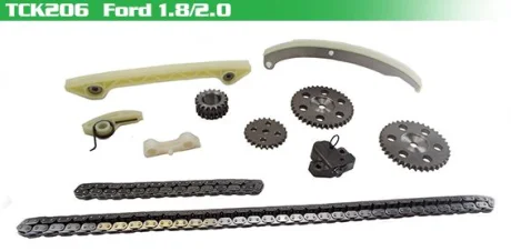 Комплект ГРМ (ланцюг + шестерня) VOLVO C30, S40 II, V50, V70 III FORD C-MAX, FIESTA V, FOCUS C-MAX, FOCUS II, GALAXY II, GALAXY MK II, MAVERICK, MONDEO III, MONDEO IV, S-MAX 1.8-2.3 10.00- MOTIVE MOTTCK206