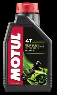 Олива для чотиритактних двигунів 5000 10W40 1л Напівсинтетична MOTUL 104054