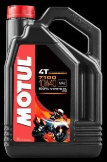 Олива для чотиритактних двигунів 7100 10W40 4л, API SN Синтетична естерове MOTUL 104092