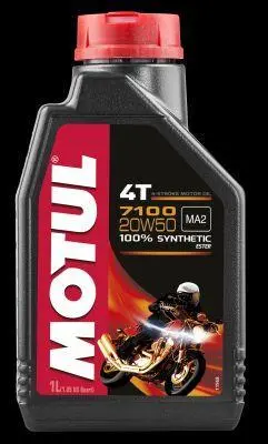 Олива для чотиритактних двигунів 7100 20W50 1л, API SN Синтетична естерове MOTUL 104103 (фото 1)