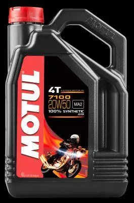 Олива для чотиритактних двигунів 7100 20W50 4л, API SN Синтетична естерове MOTUL 104104 (фото 1)