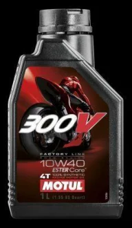 Олива для чотиритактних двигунів 300V Factory Line 10W40 1л >JASO MA2 Синтетична естерове MOTUL 104118