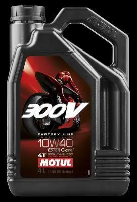 Олива для чотиритактних двигунів 300V Factory Line 10W40 4л >JASO MA2 Синтетична естерове MOTUL 104121 (фото 1)