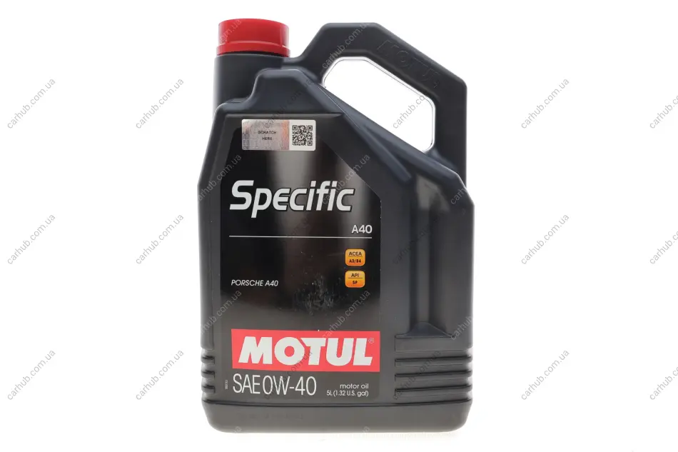 Олива 0W40 Specific A40 (5L) (Porsche A40) (ACEA A3/B3) (API SP) (112075) MOTUL 348306 (фото 1)