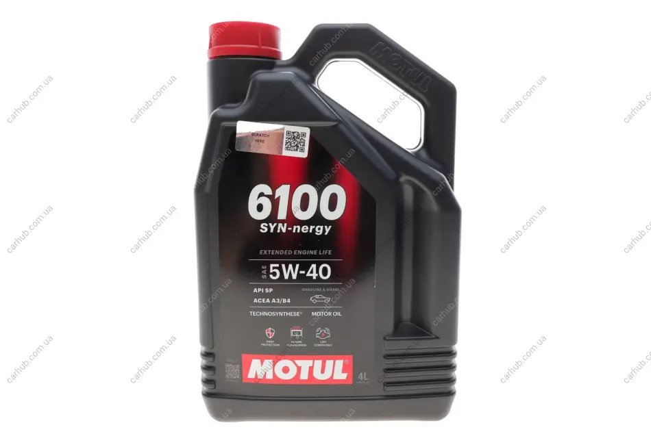 Олива 5W40 Syn-nergy 6100 (4L) (API SP) (ACEA A3/B4) (112962) MOTUL 368450 (фото 1)