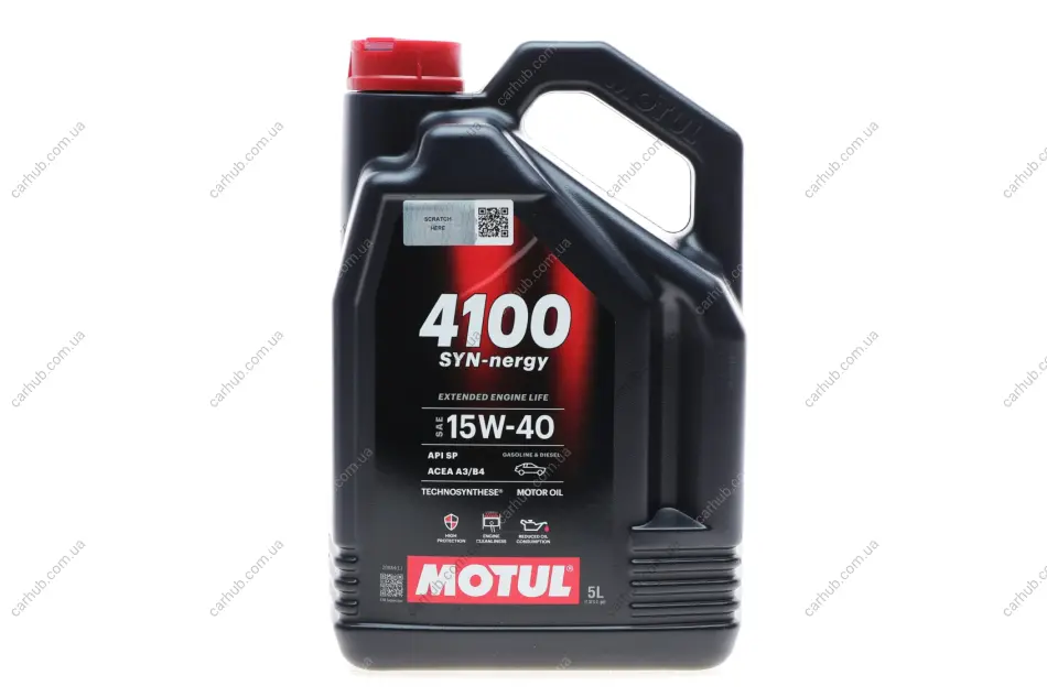 Олива 15W40 4100 Syn-nergy (5L) (API SP) (ACEA A3/B4) (113158) MOTUL 386506 (фото 1)