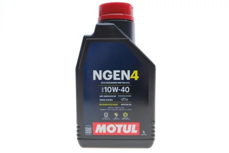 Олива 10W40 NGEN 4 (1L) (MB 229.3/RN0710/RN0700/PSA B71 2300/VW 501 01/VW505 00) (113058) MOTUL 387801