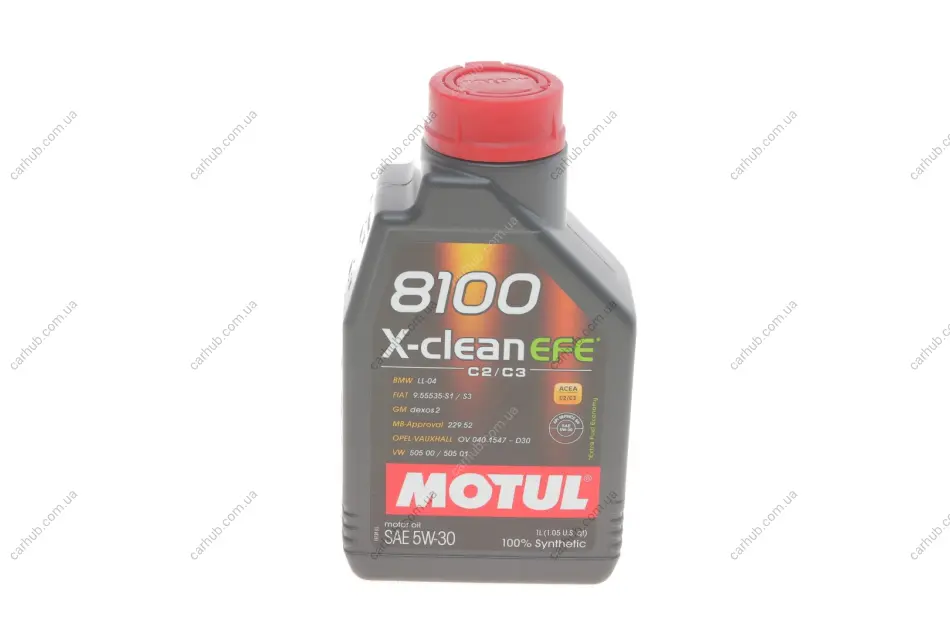 Олива 5W30 X-clean EFE 8100 (1L) (LL-04/9.55535-S1/S3/GM DEXOS2/MB 229.52) MOTUL 814001 (фото 1)