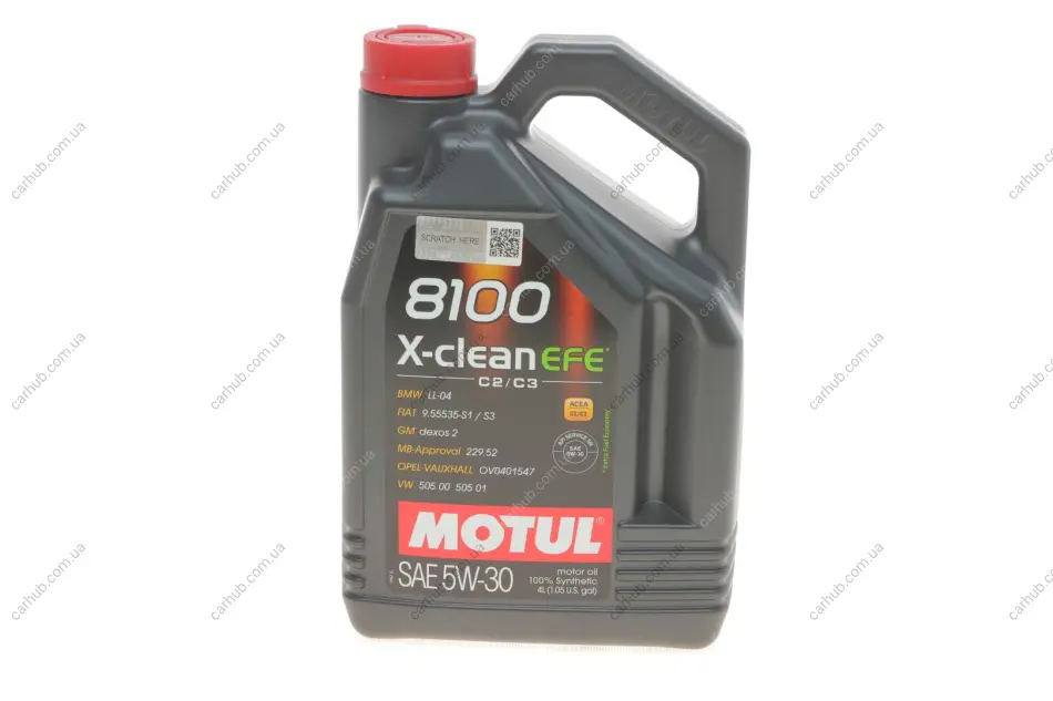 Олива 5W30 X-clean EFE 8100 (4L) (109171) (LL-04/9.55535-S1/S3/GM DEXOS2/MB 229.52) MOTUL 814007 (фото 1)