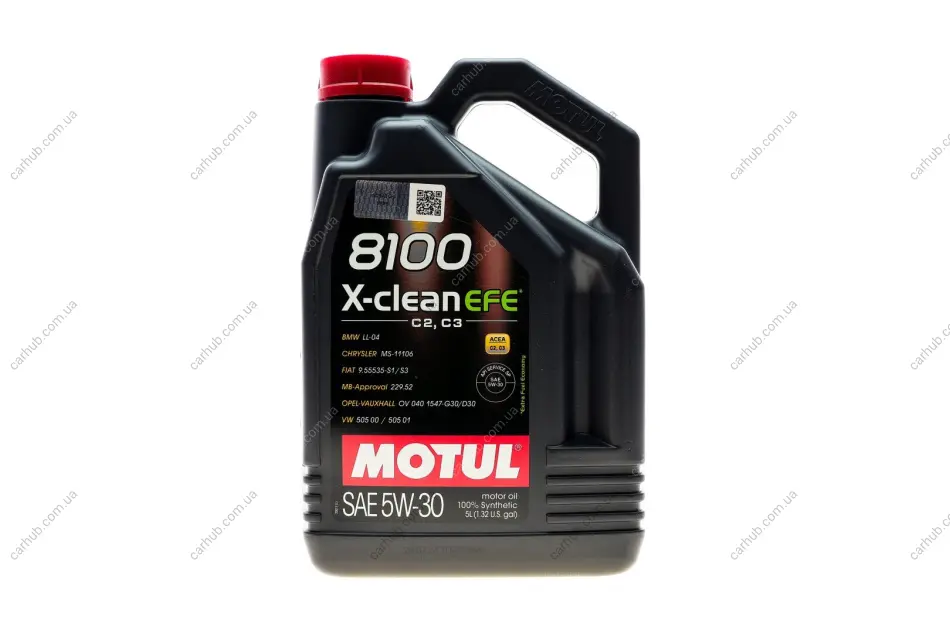 Олива 5W30 X-clean EFE 8100 (5L) (107206) (LL-04/9.55535-S1/S3/GM DEXOS2/MB 229.52) MOTUL 814051 (фото 1)
