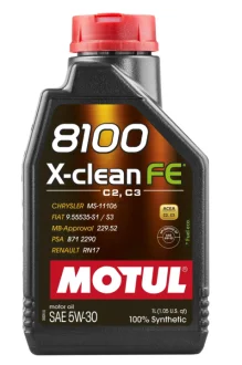 Олива 5W30 X-clean FE 8100 (1L) (ACEA C2/C3/API SP/MB229.52/PSA B71 2290/RN17) 112771 MOTUL 814101