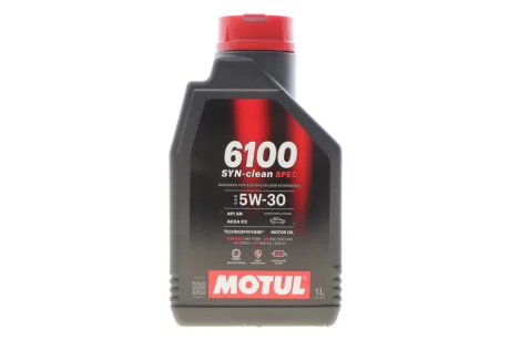 Олива 5W30 6100 Syn-clean Spec (1L) (CHRYSLER MS-11106/MB 229.51/VW 505 00/505 01) (113153) MOTUL 814311
