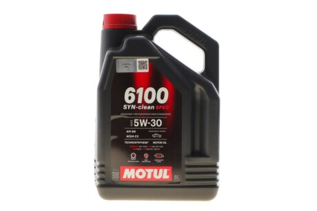 Олива моторна Technosynthese д/авто 6100 Syn-clean Spec 5W30 5L MOTUL 814351