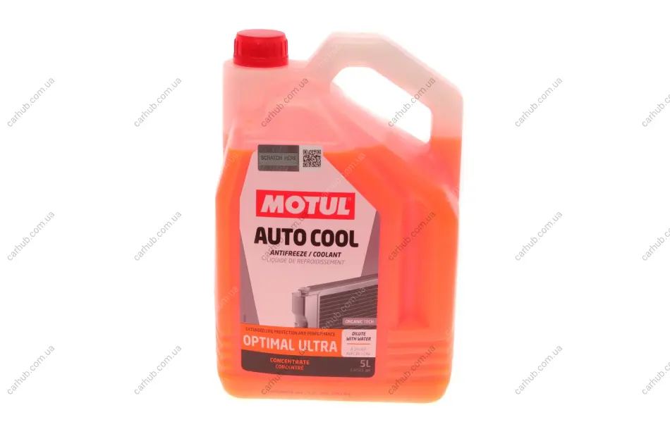 Антифриз (оранжевий) G12/G12 + (5L) Auto Cool Optimal Ultra (1:1= -41°C)/(109143/112630) MOTUL 818106 (фото 1)
