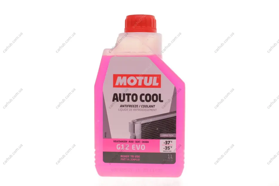 Антифриз (рожевий) G12 EVO (1л) (-37°C) Auto Cool G12 Evo (112650) готовий до застосування MOTUL 820001 (фото 1)