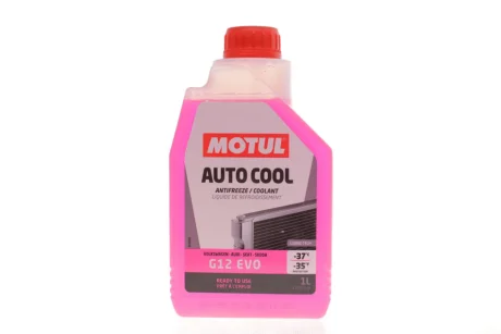 Антифриз (рожевий) G12 EVO (1л) (-37°C) Auto Cool G12 Evo (112650) готовий до застосування MOTUL 820001