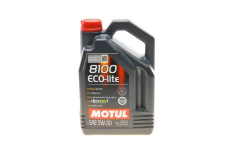Олива 5W30 ECO-lite SAE 8100 (4L) (GM-dexos1 GEN3/FORD M2C 929-A/M2C 946-A) (108213/104988) MOTUL 839554