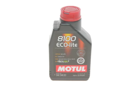 Олива 5W20 8100 Eco-lite (1л) (GM dexos1 GEN3/M2C 930-A/M2C 945-A) (109102) MOTUL 841411