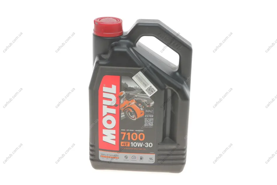 Олива 10W30 7100 4T (4L) MA2 100% Синтетика MOTUL 845441 (фото 1)