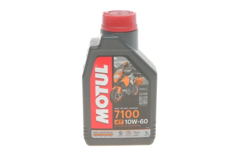 Олива 10W60 4T 7100 (1L) MA2 100% Синтетика MOTUL 845511