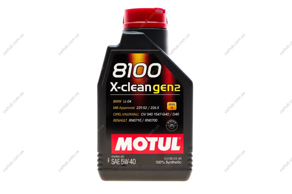 Олива 5W40 X-clean 8100 gen2 (1L) (BMW LL-04/MB 229.52/MB 226.5/RN0710/RN0700) (109761) MOTUL 854111 (фото 1)