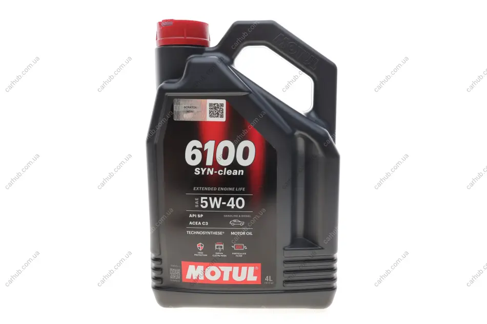 Олива 5W40 6100 Syn-clean (4L) (ACEA C3/API PERFORMANCE SP) (113115) MOTUL 854350 (фото 1)